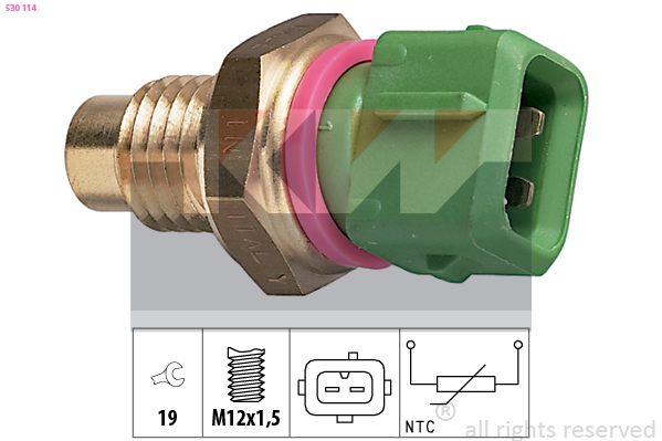 Senzor,temperatura lichid de racire 530 114 KW